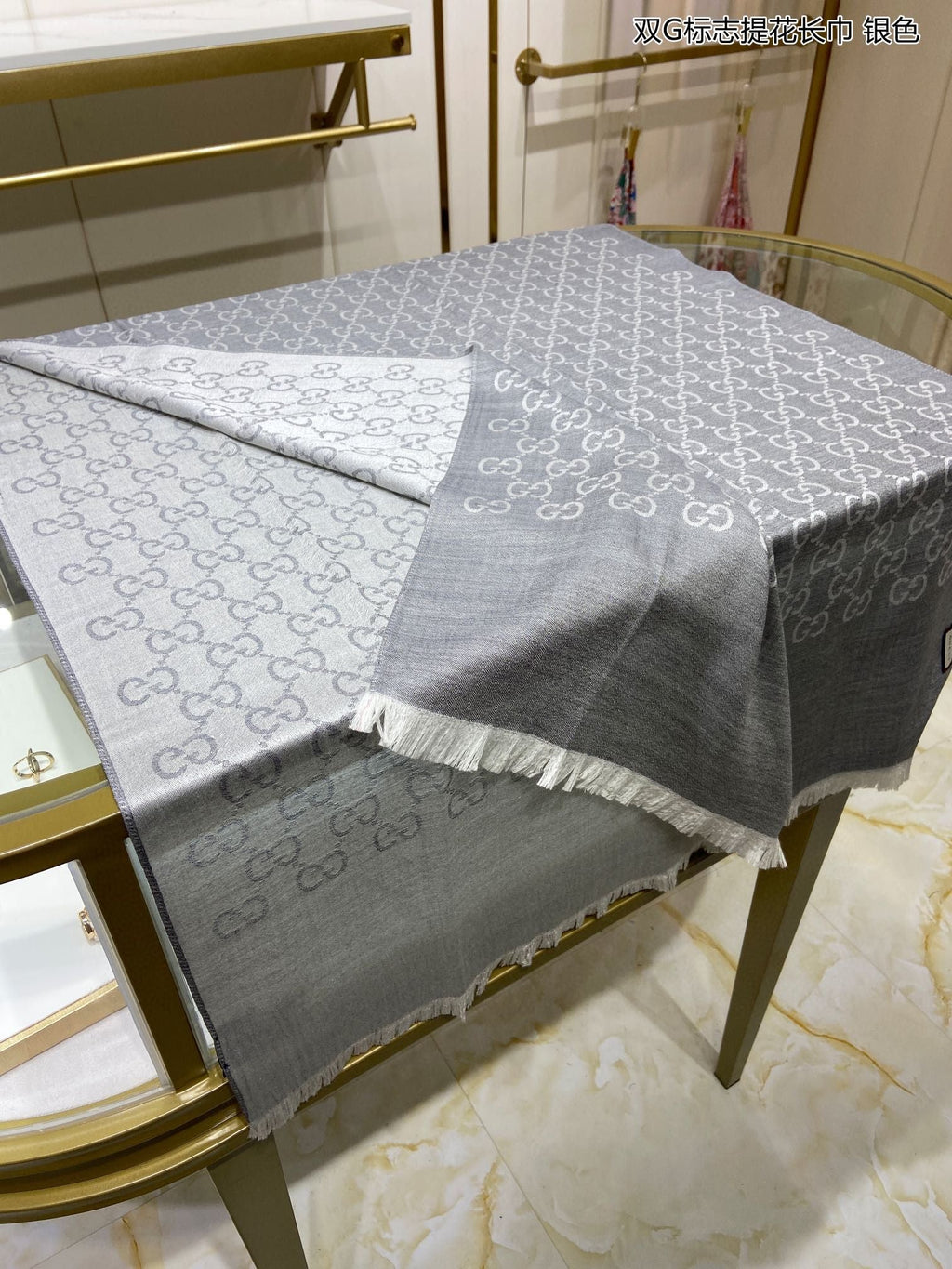 GUCCI 25S SCARF 200 IN CASHMERE SILK 706564