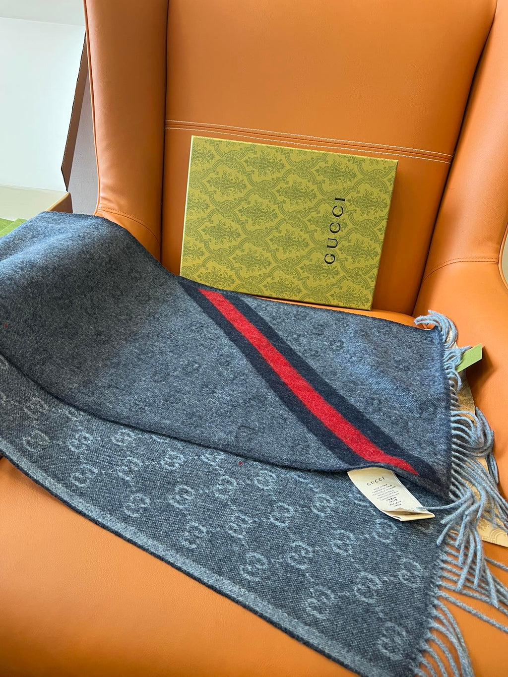 GUCCI 25S SCARF 190 IN WOOL 636372