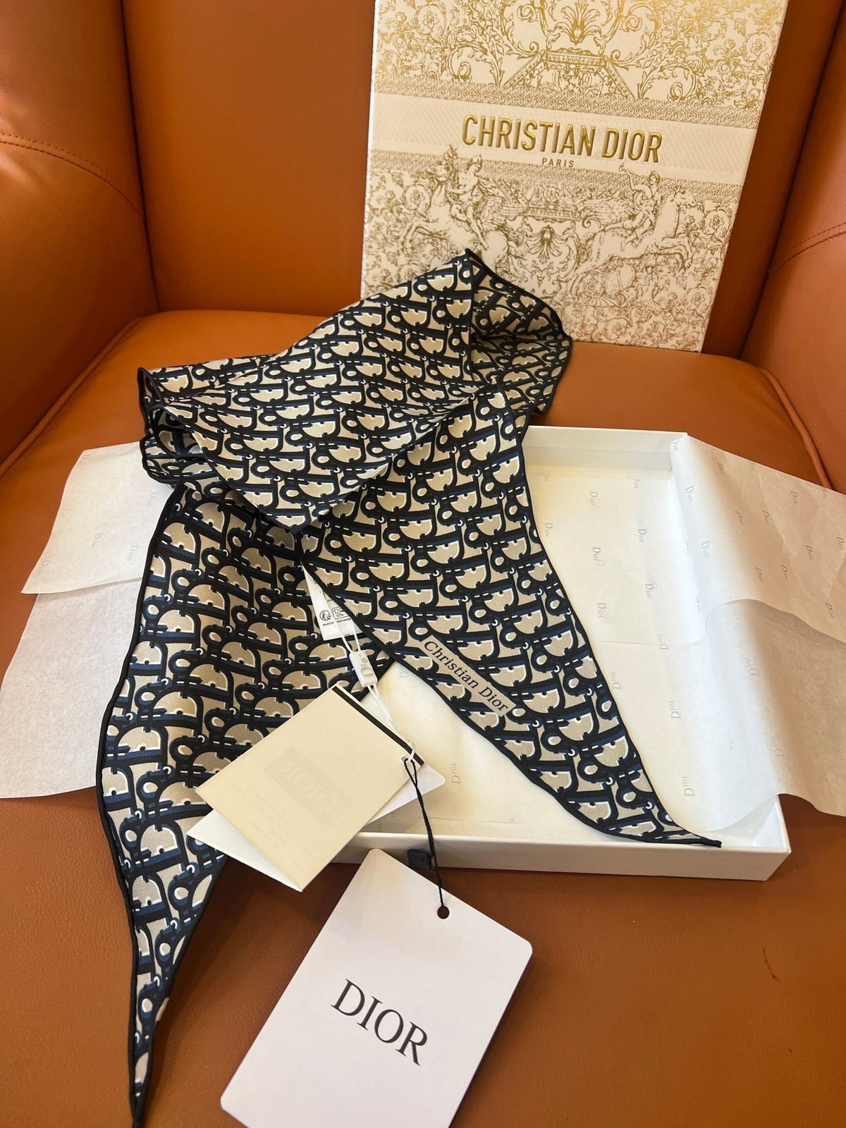 DIOR SCARF 110 CM IN SILK 627636