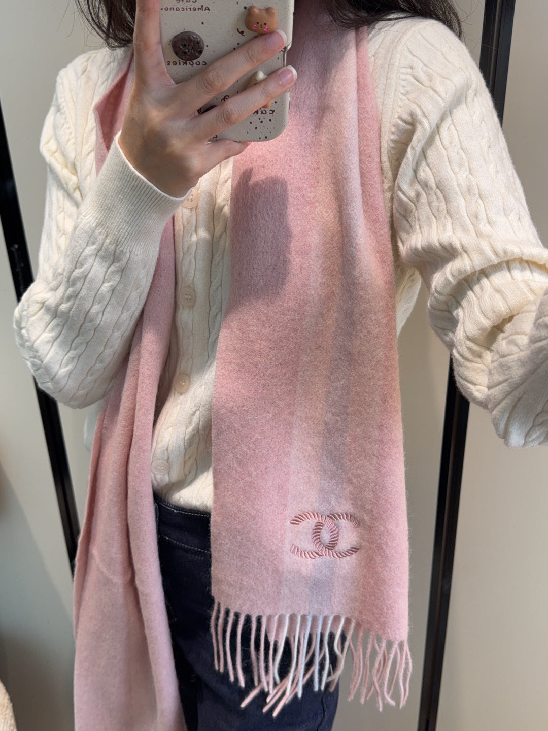 CHANEL 25S SCARF 180 CM IN CASHMERE 942892