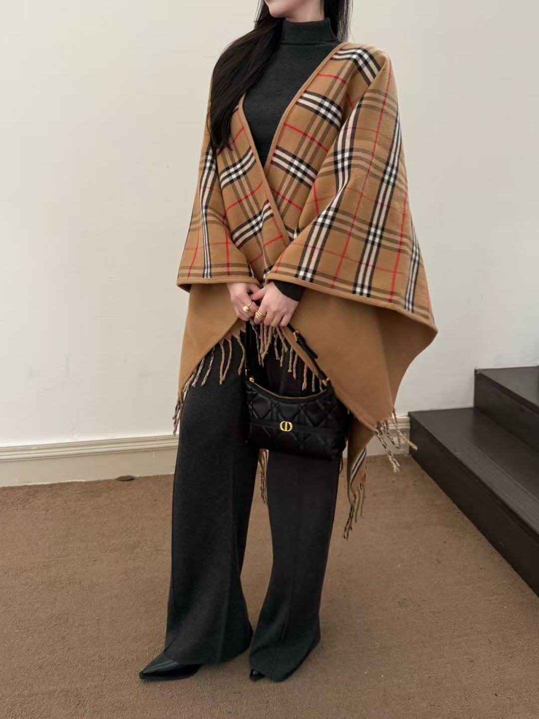 BURBERRY 25S PLAID KNITTED SCARF 128
