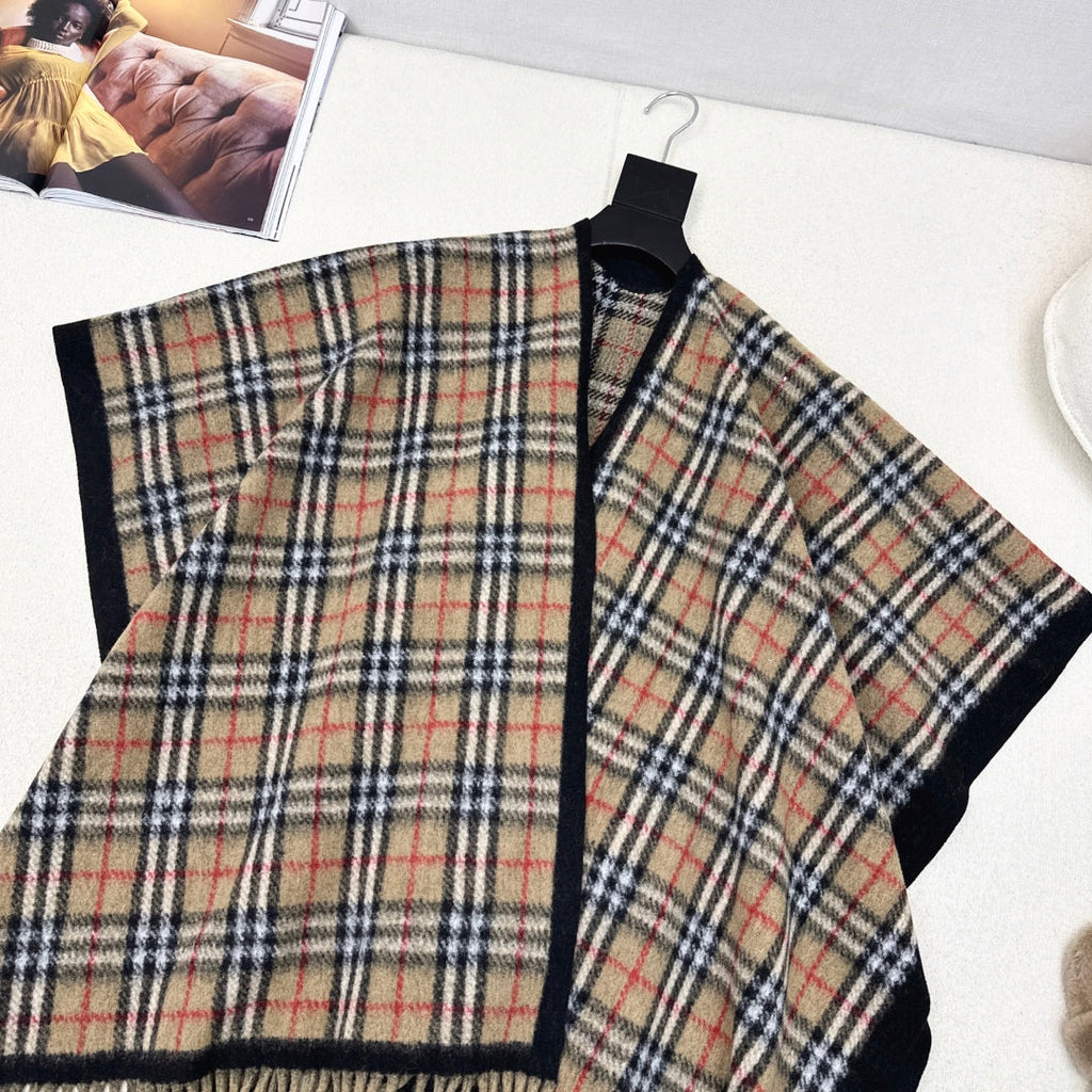 BURBERRY 25S PLAID KNITTED SCARF 114