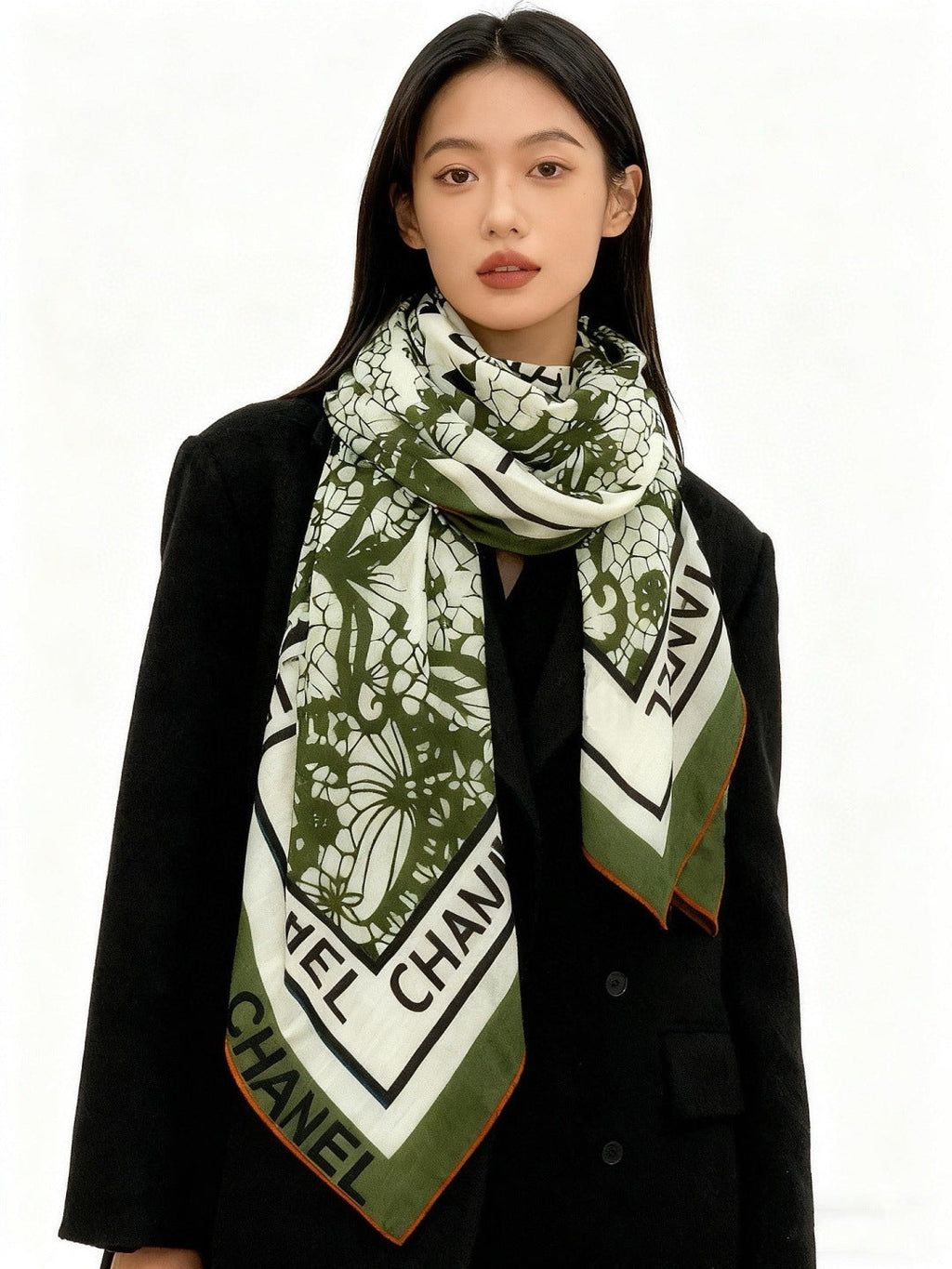 CHANEL 25S SCARF 135 CM IN CASHMERE AND SILK 943314