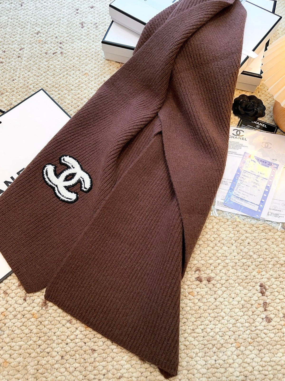 CHANEL 25S SCARF 175 IN CASHMERE 932231