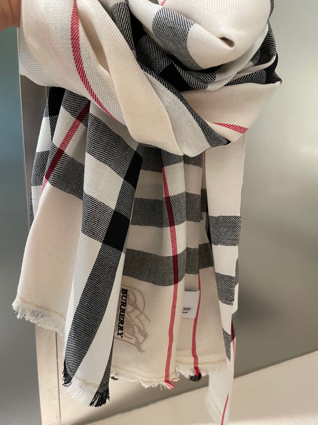 BURBERRY BBR SCARF 200 CM IN CASHMERE 574543