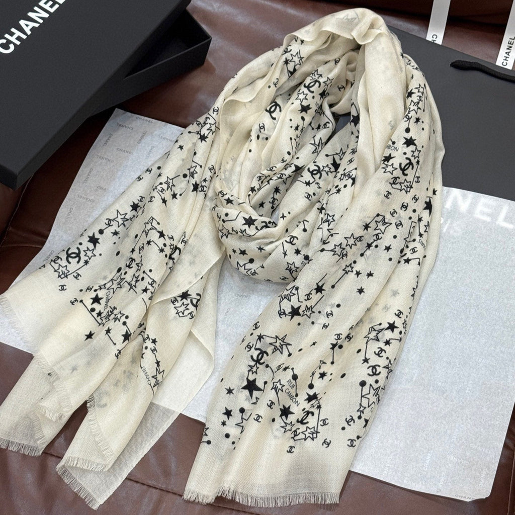 CHANEL 25S SCARF 200 IN CASHMERE 728987