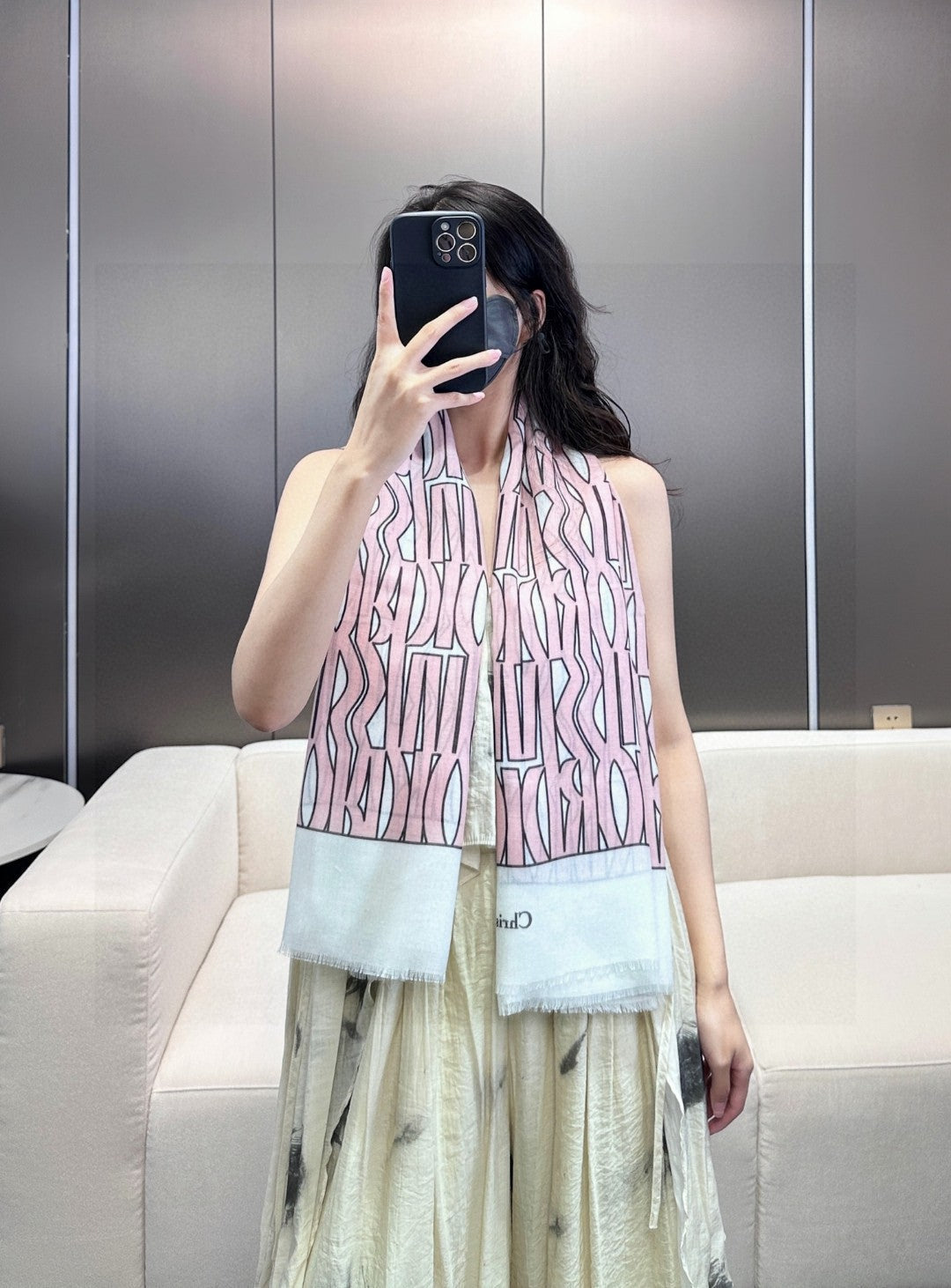 DIOR SCARF 180 CM IN SILK 654445