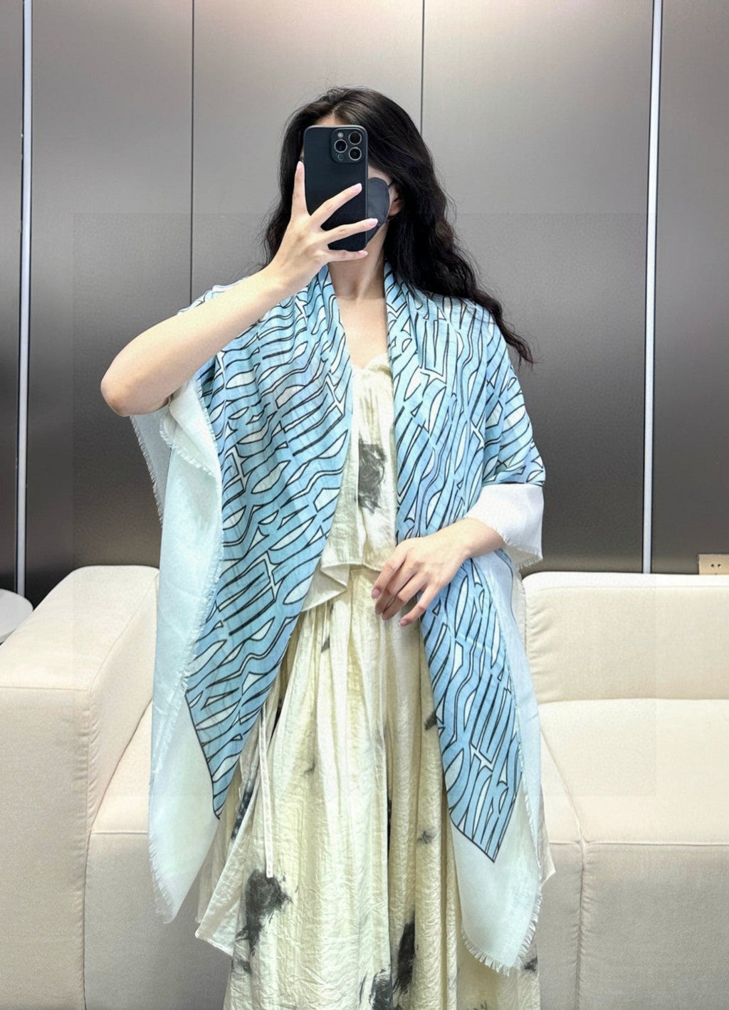 DIOR SCARF 180 CM IN SILK 654447