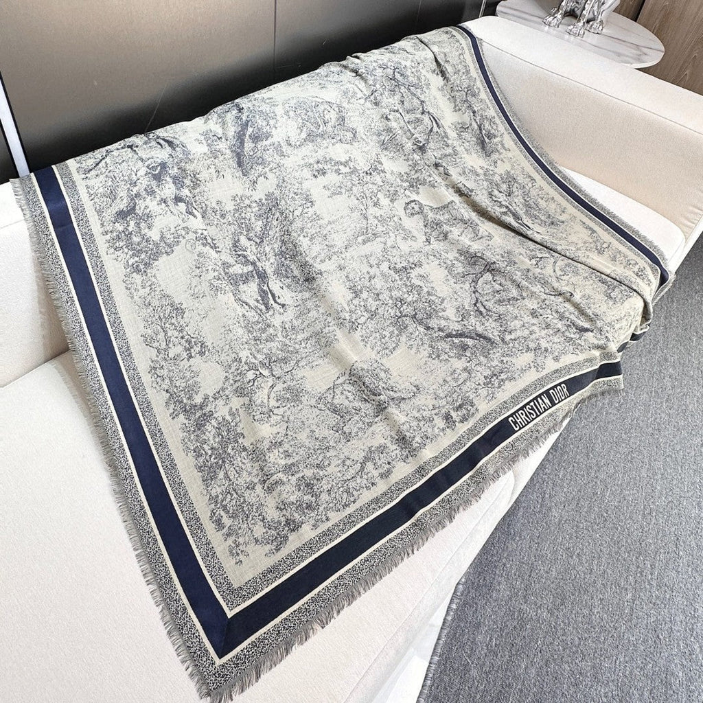 DIOR SCARF 140 CM IN SILK MIX WOOL 733928