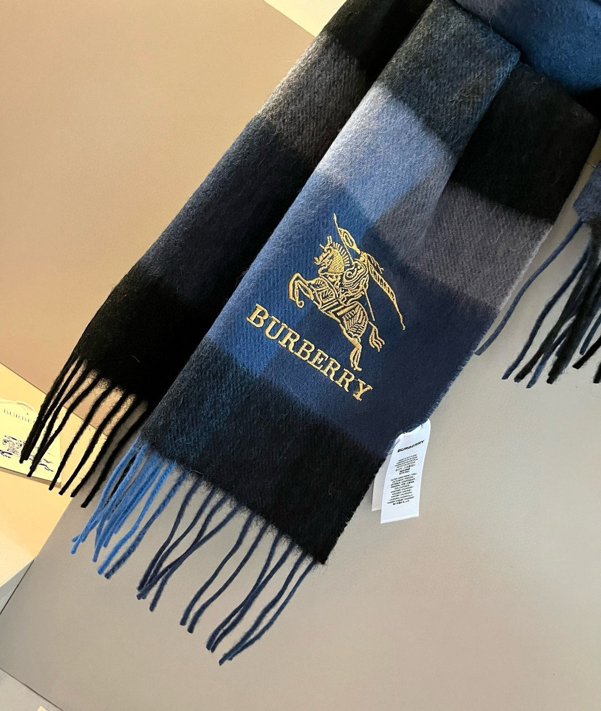 BURBERRY BBR SCARF 180 CM IN CASHMERE 489747