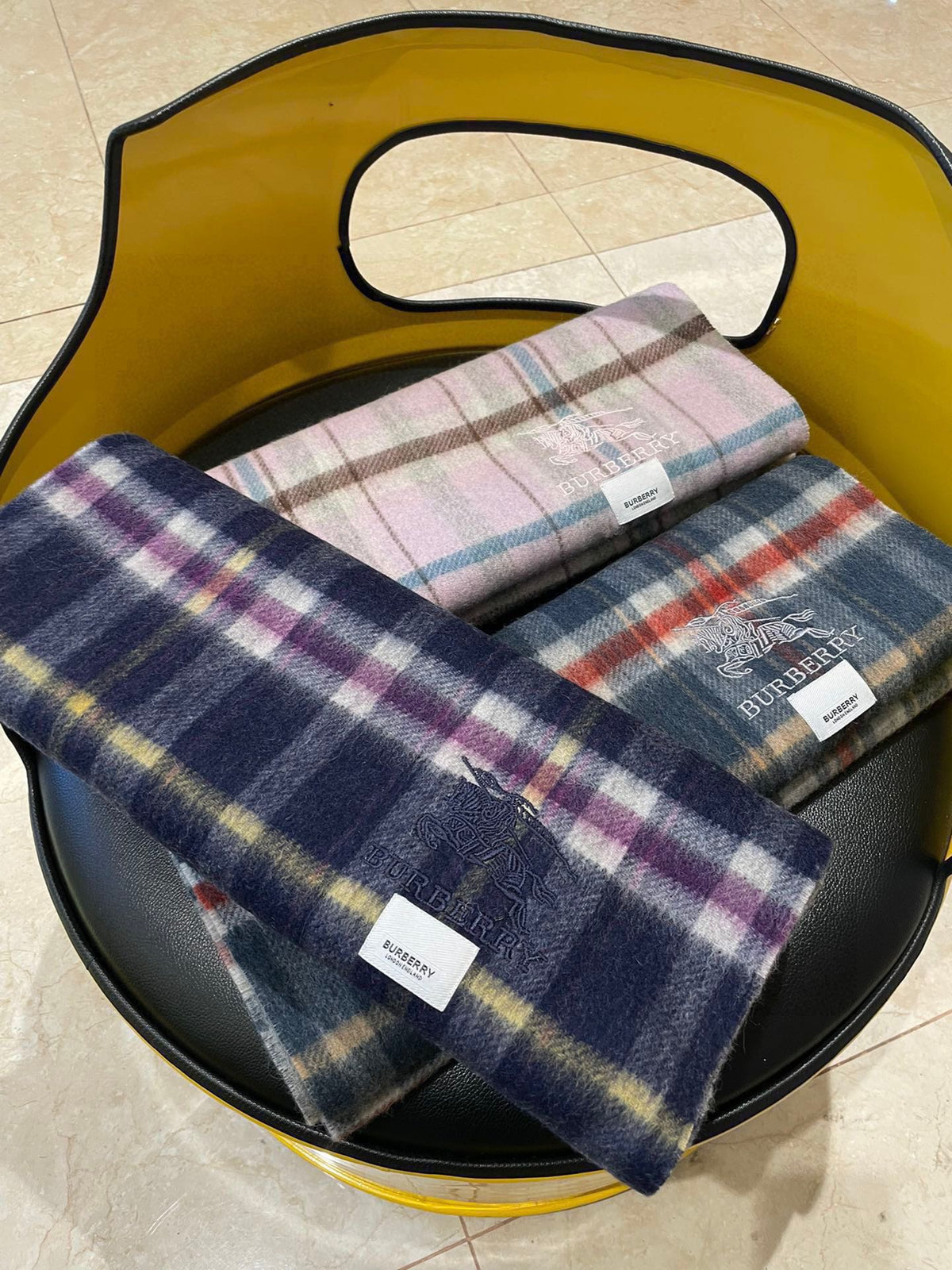BURBERRY SCARF 200 CM IN COLORFUL CASHMERE 402196
